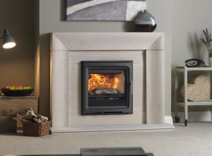 Purevision 5kW Wide Inset HD Stove in Wave Surround