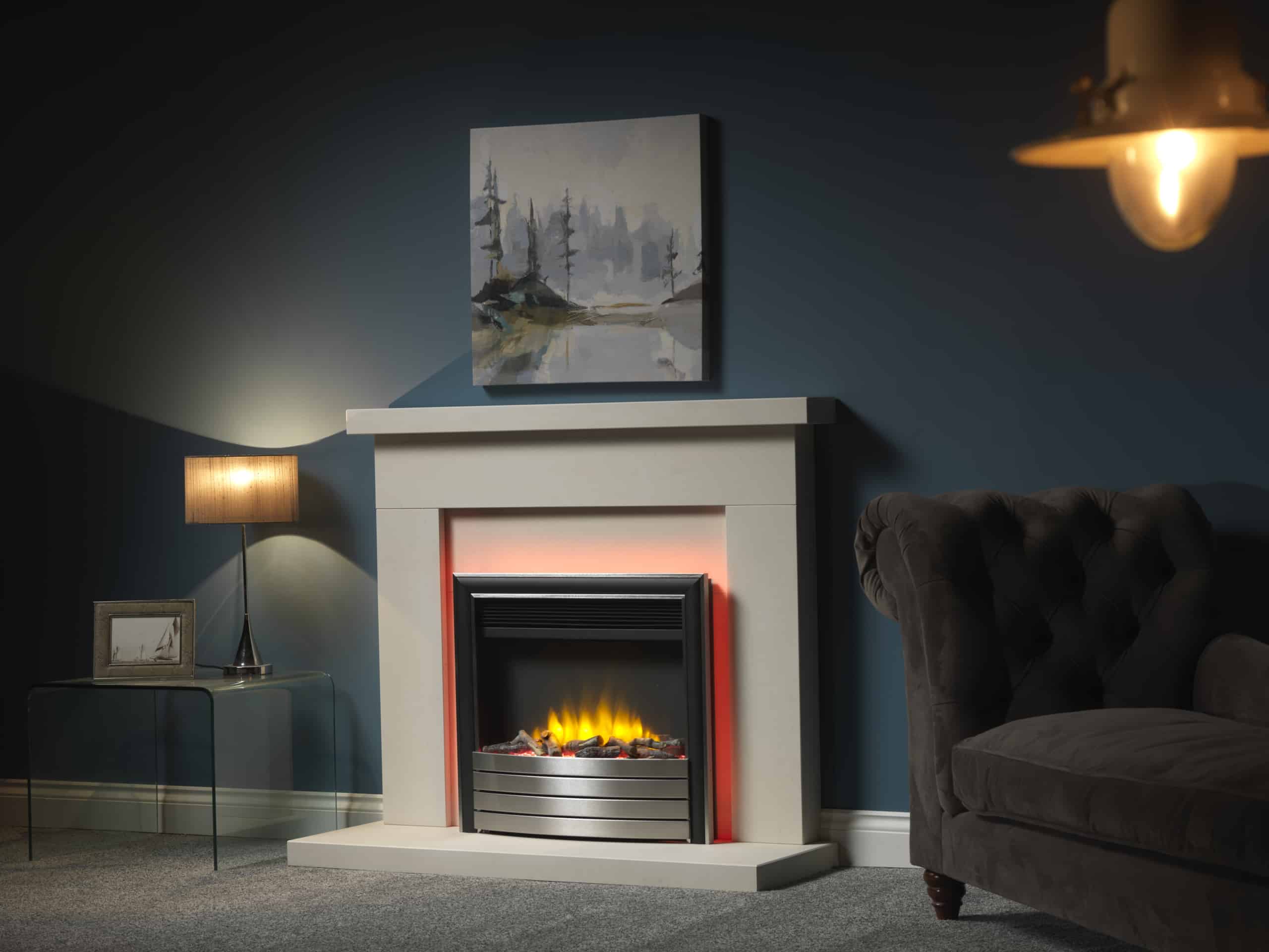 Ecoflame22 Beckford Surround with 16inch Opening and LED Lights scaled 1