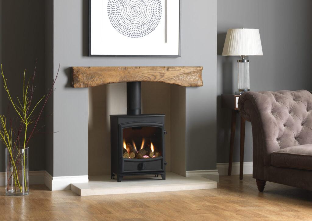 Paragon Curved Door Gas Stove Inglenook scaled
