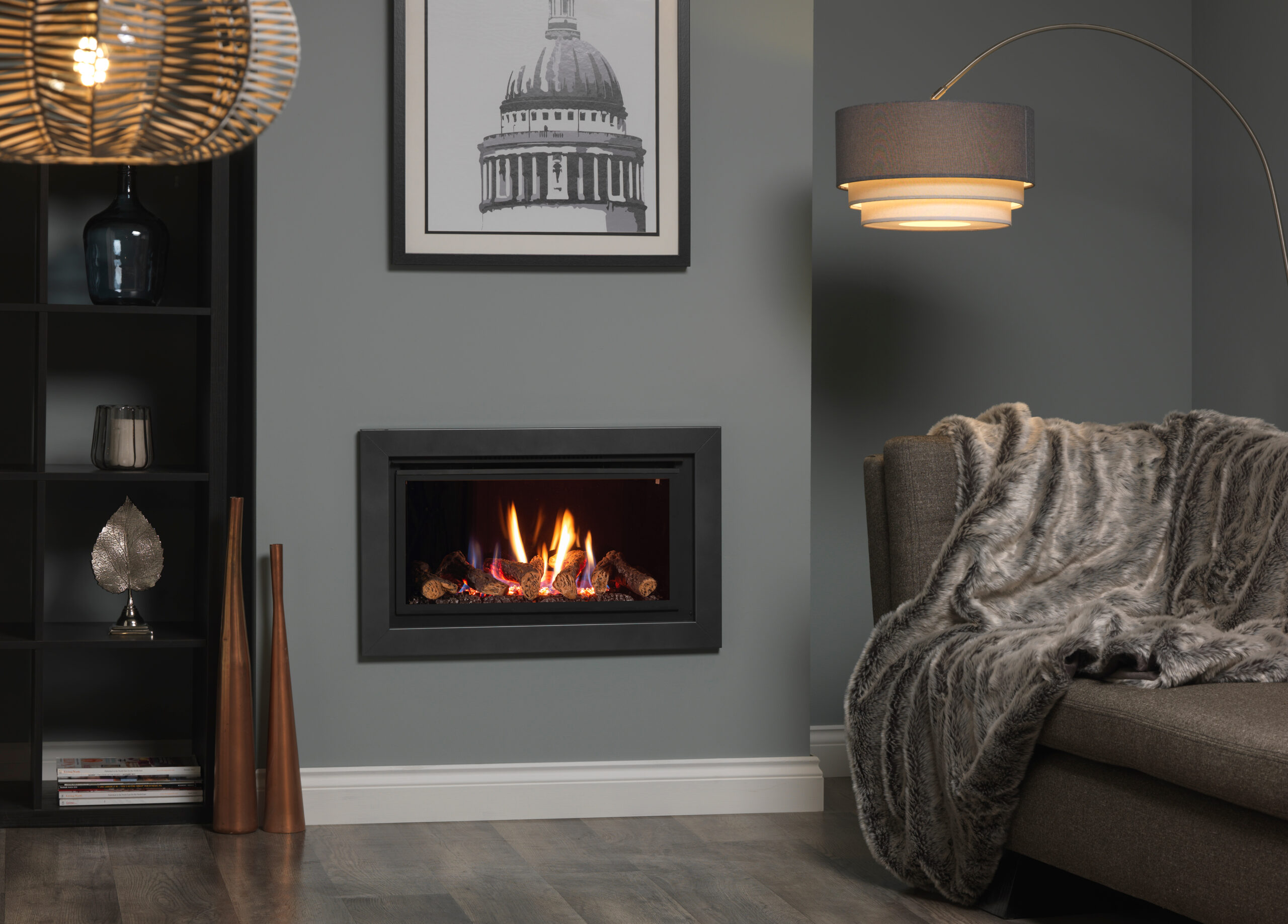 Infinty 600HD Walnut Logs Black Glass Liners scaled