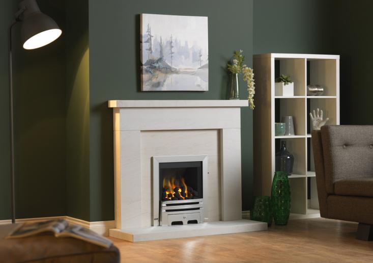 Paragon 2000 Low Lintel Chrome Trim Bayswater Fret Premium Portuguese Limestone Beckford