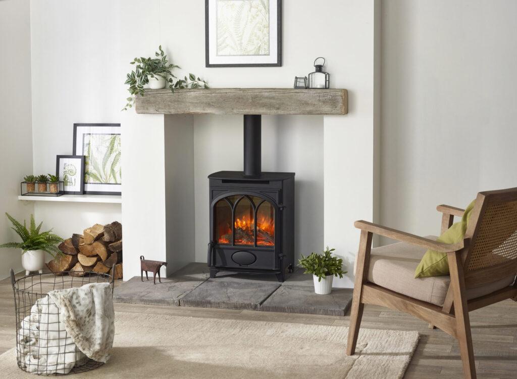 Alcaston Electric Stove in Inglenook 1 scaled