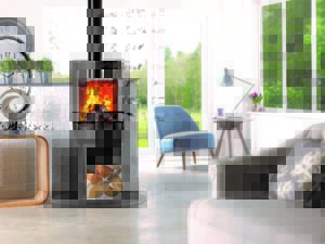 Purevision PVR Stove log store no door scaled