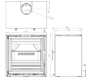 Fireline Ecostar 5 Wide Freestanding Dimensions