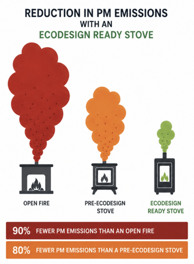 ecodesign vs open fire