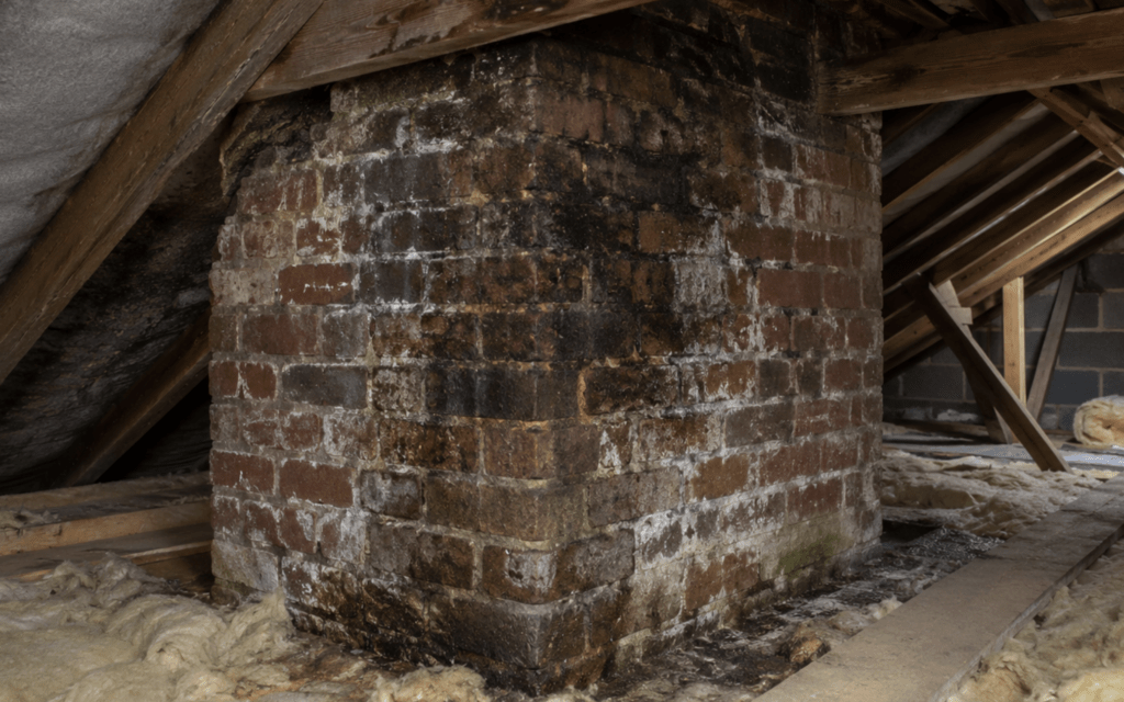 poor chimney attic